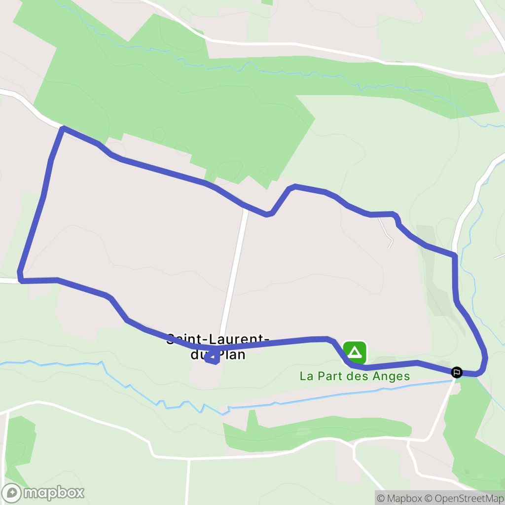 Saint-Laurent-du-Plan : carte du parcours de randonnée - France