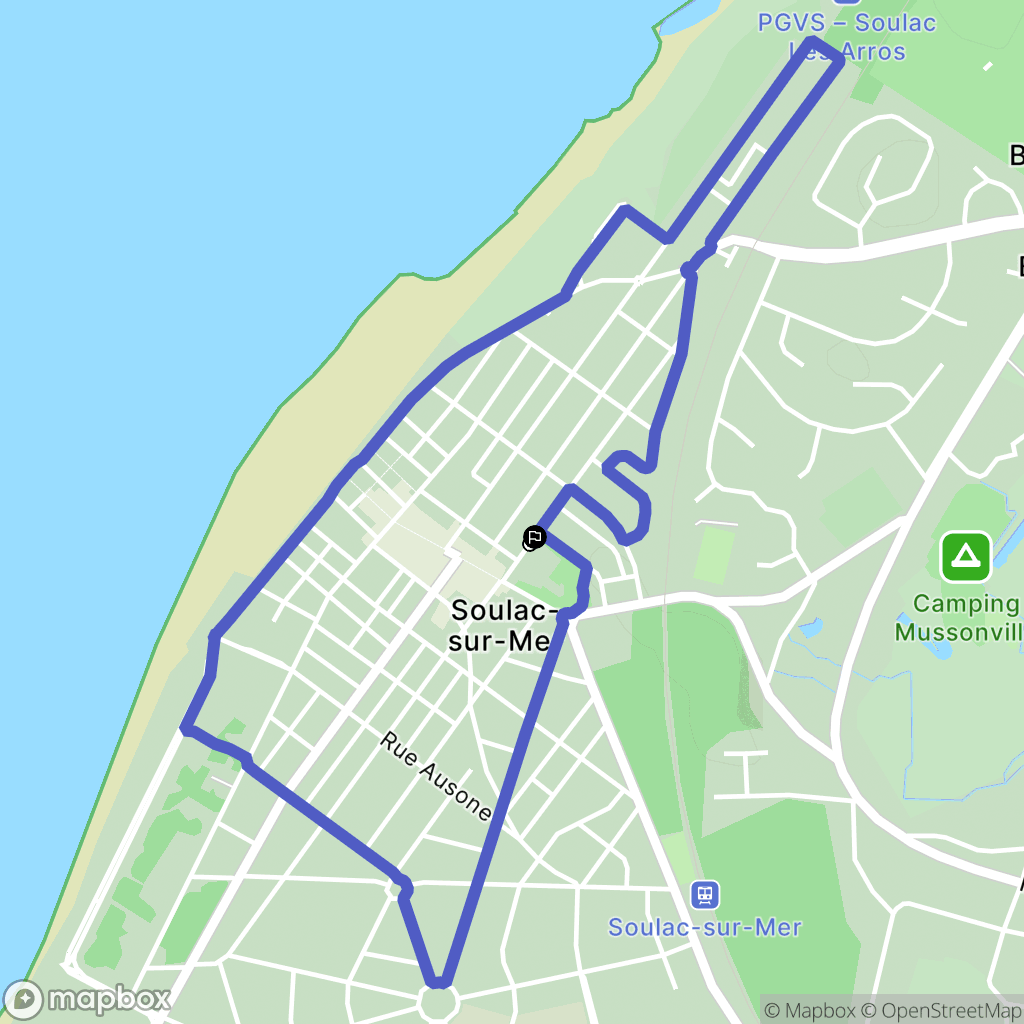 Soulac-sur-Mer : carte du parcours de randonnée - France