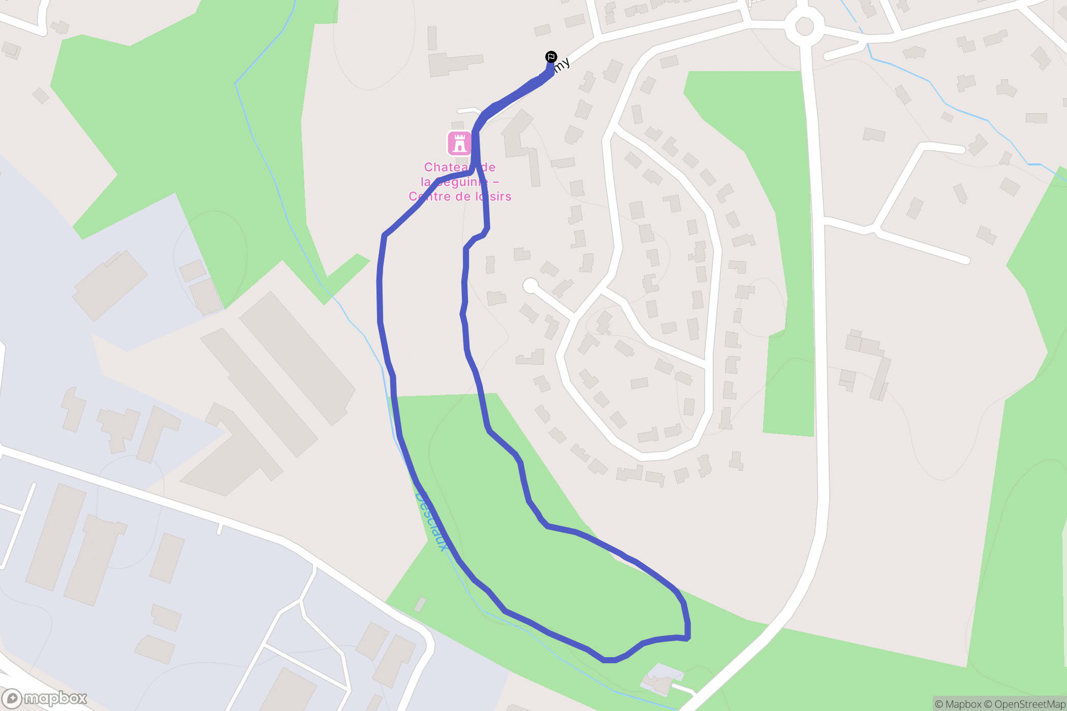 Tresses : carte du parcours de randonnée - France
