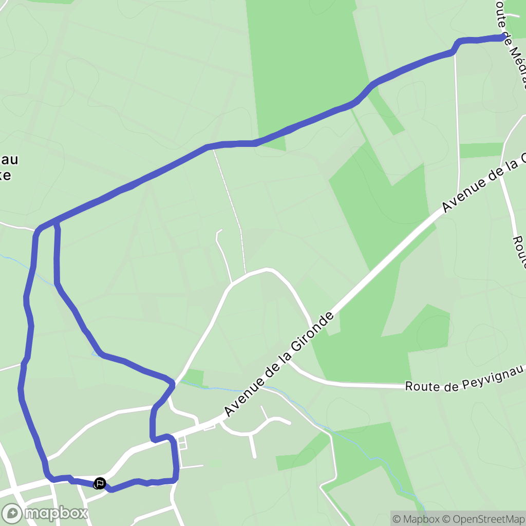 Moulis-en-Médoc : carte du parcours de randonnée - France