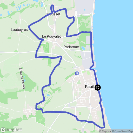 Pauillac : carte du parcours de randonnée - France