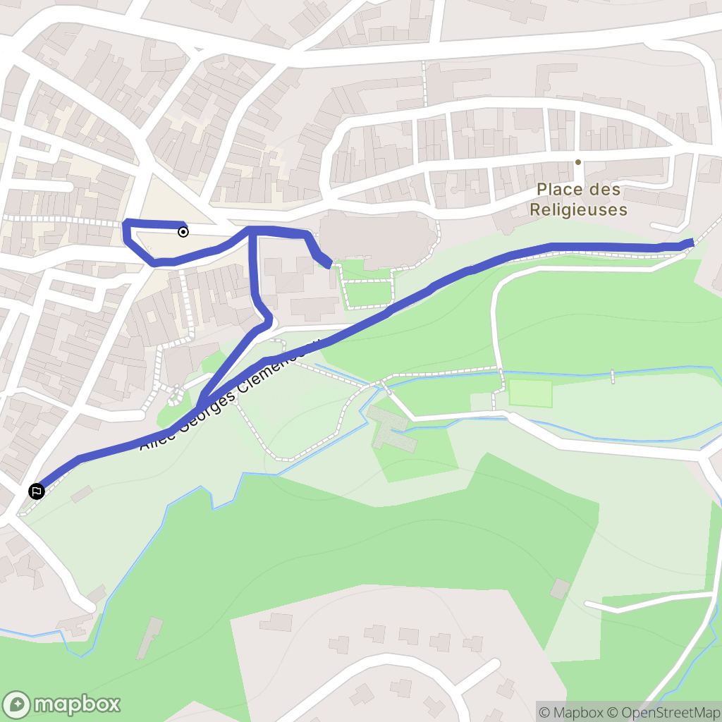 Bazas : carte du parcours de randonnée - France