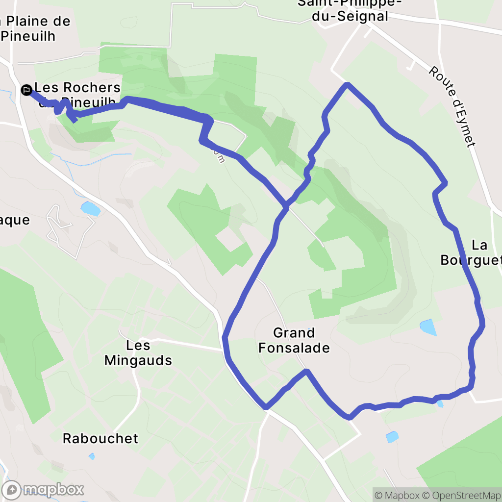 Pineuilh : carte du parcours de randonnée - France
