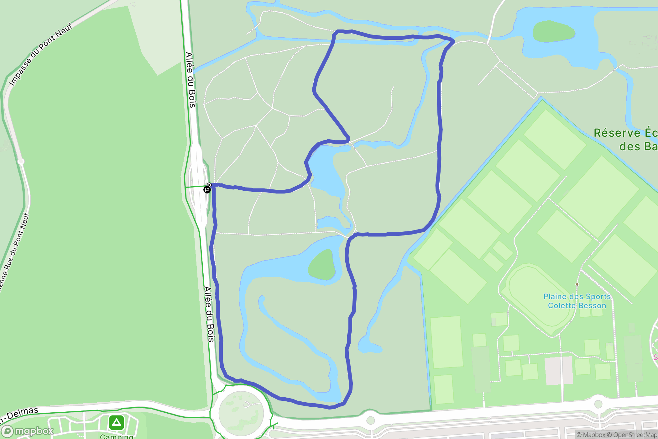 BORDEAUX : carte du parcours de randonnée - France