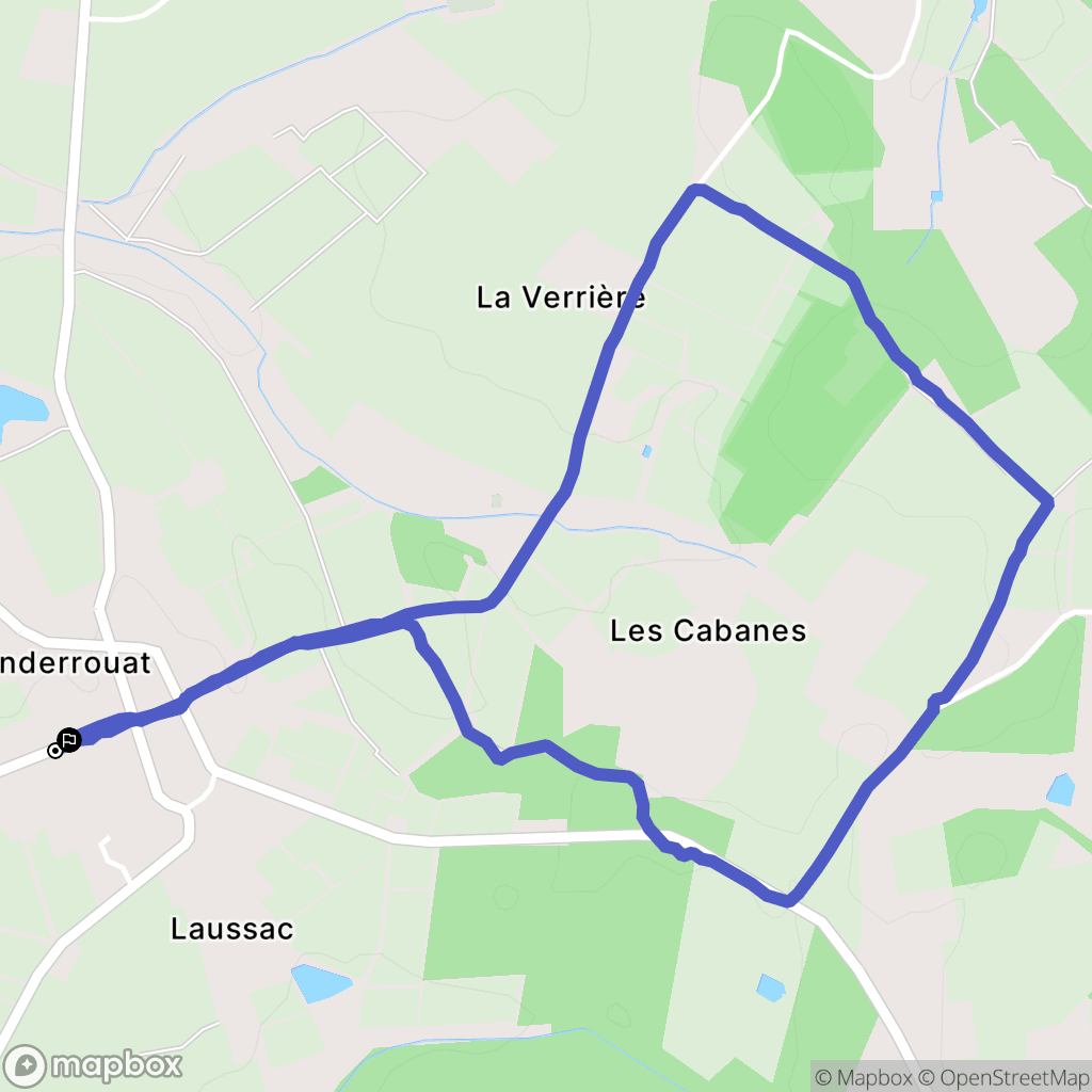 Landerrouat : carte du parcours de randonnée - France
