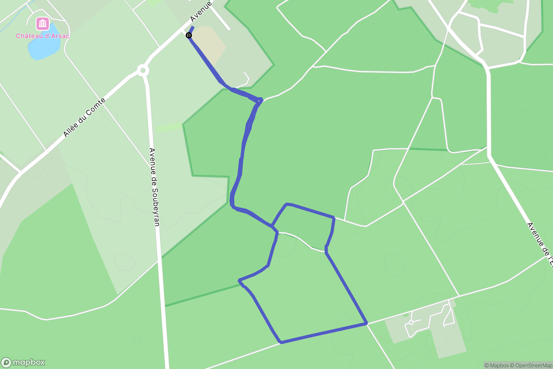 ARSAC : carte du parcours de randonnée - France