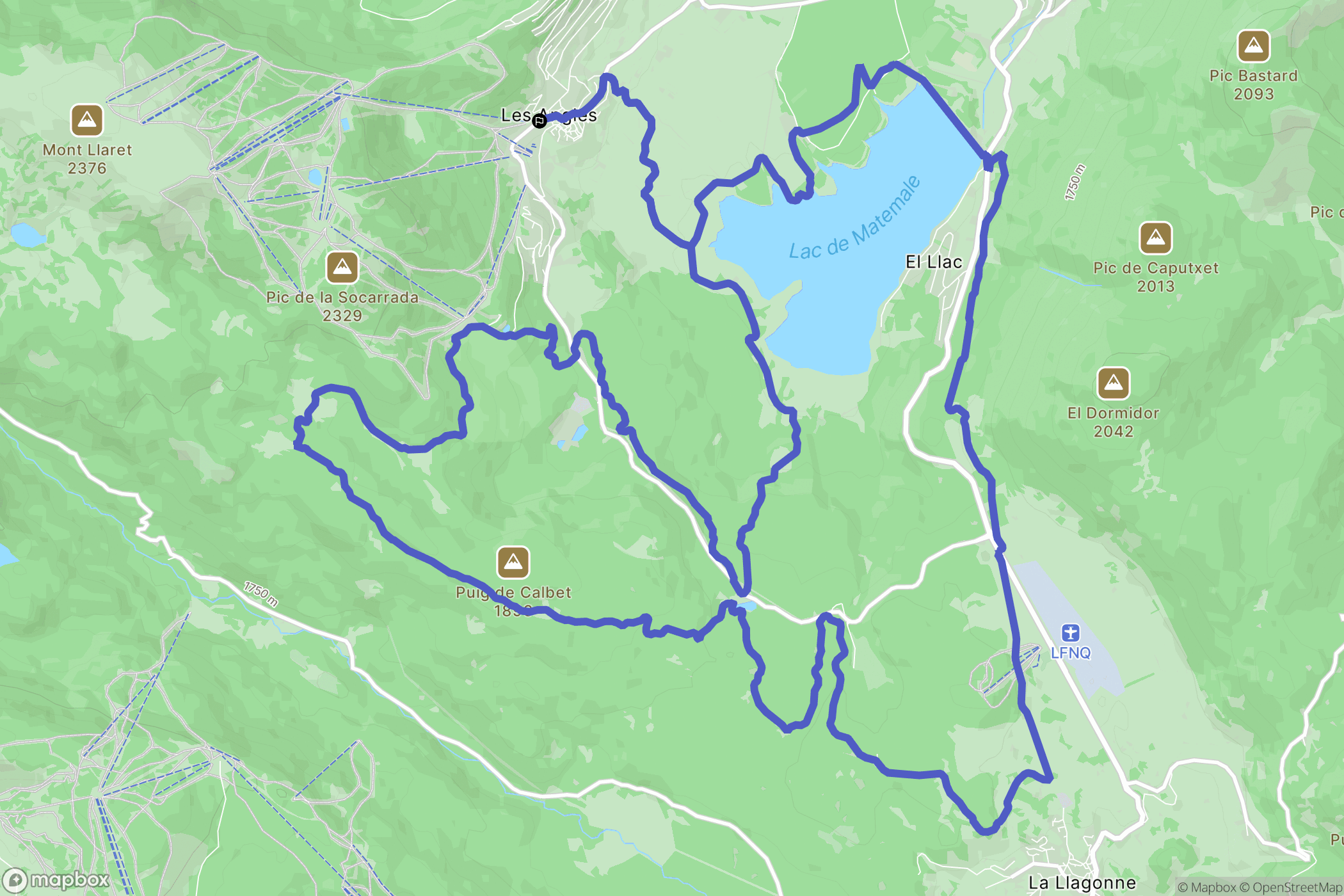 Les Angles: routekaart voor buitenactiviteiten - France