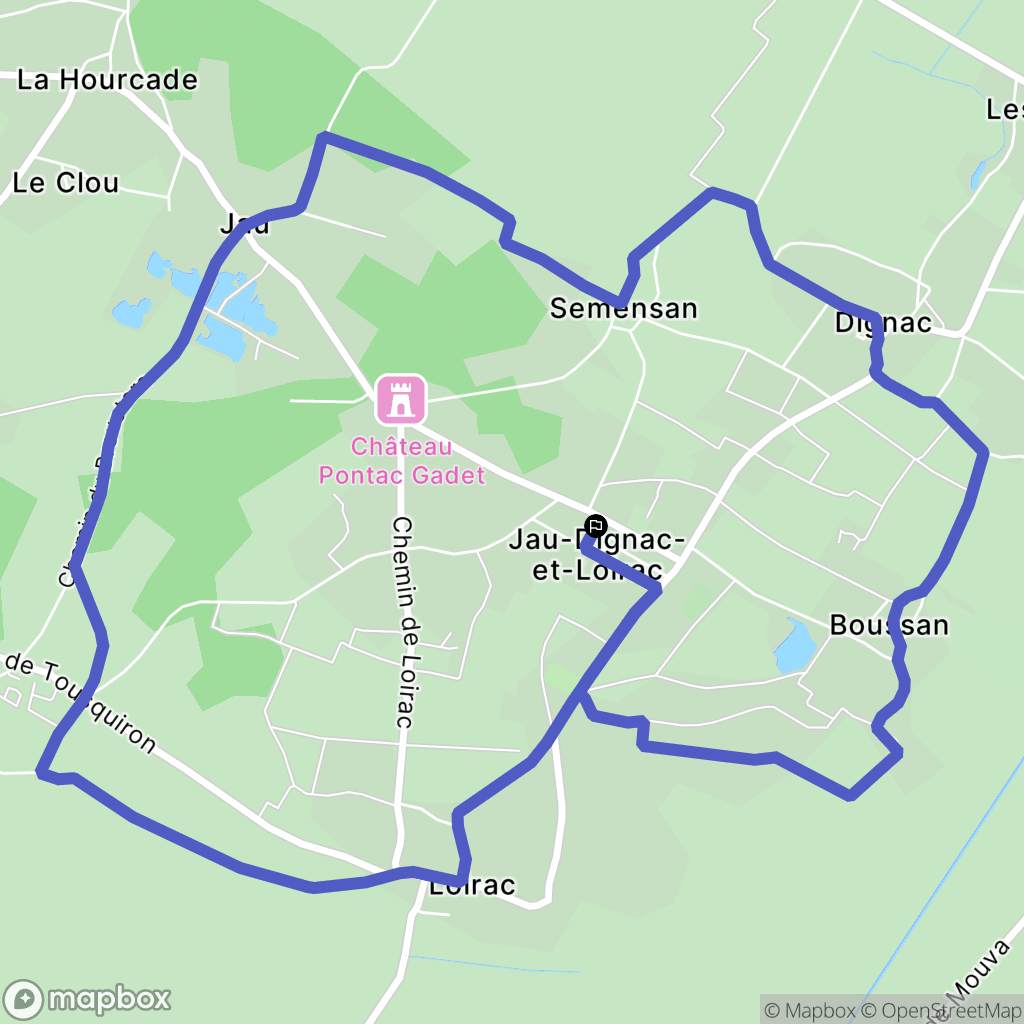 Jau-Dignac-Et-Loirac : carte du parcours de randonnée - France