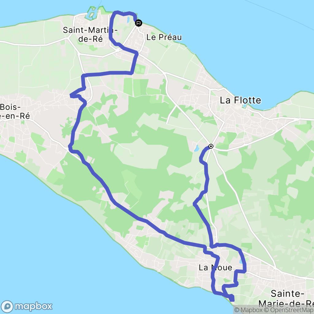 La Flotte : carte du parcours de randonnée - France