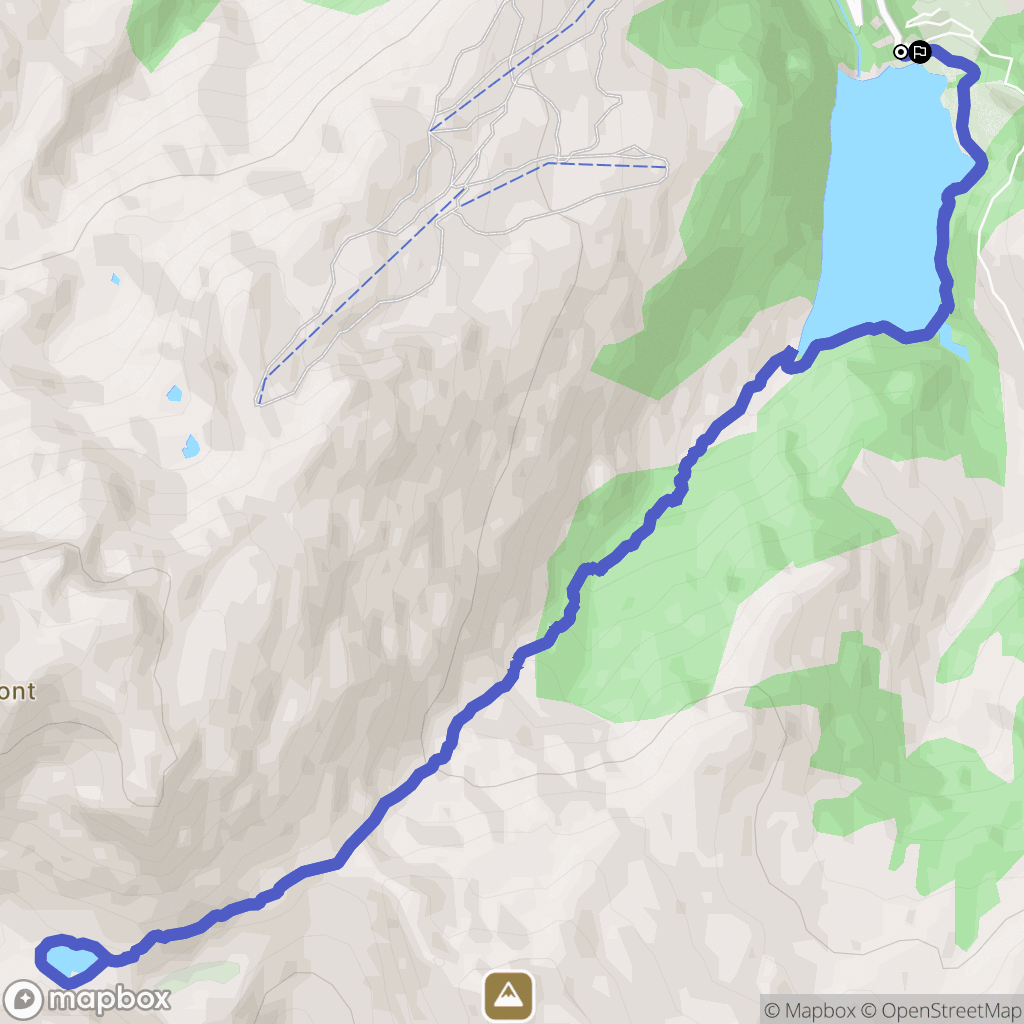 Arêches-Beaufort : carte du parcours de randonnée - France