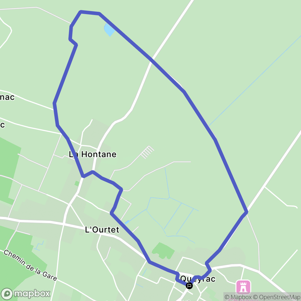 Queyrac : carte du parcours de randonnée - France