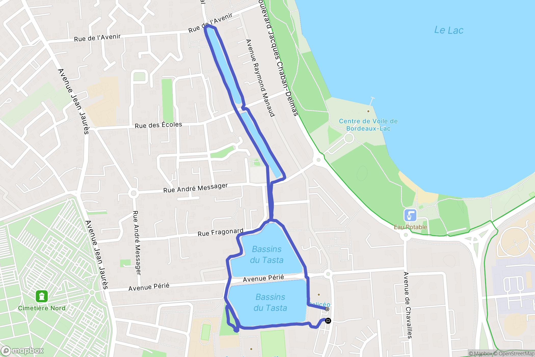 Bruges : carte du parcours de randonnée - France