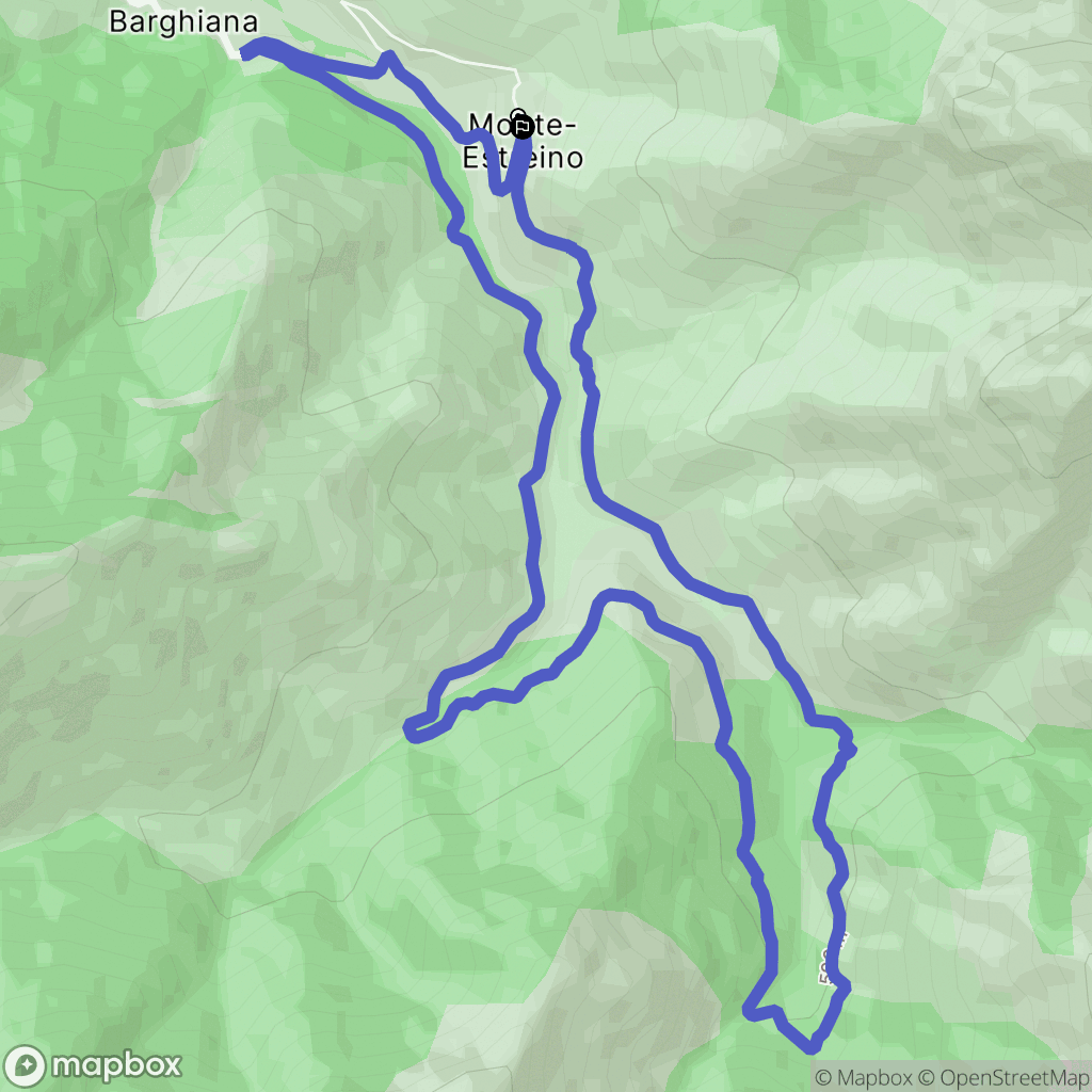 Manso : carte du parcours de randonnée - France