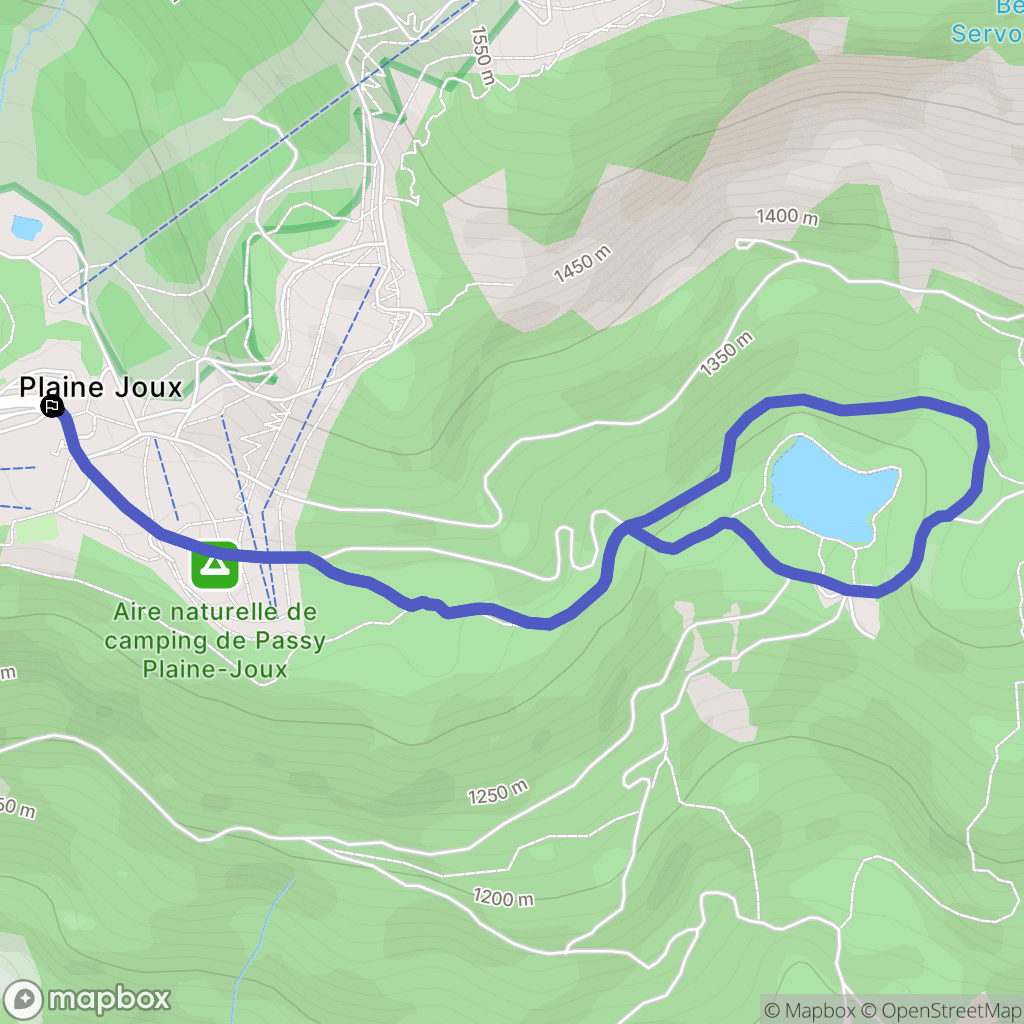 Plaine Joux : carte du parcours de randonnée - France