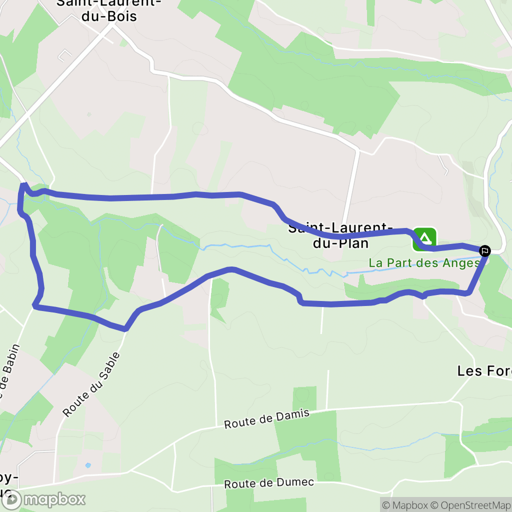 Saint-Laurent-du-Plan : carte du parcours de randonnée - France
