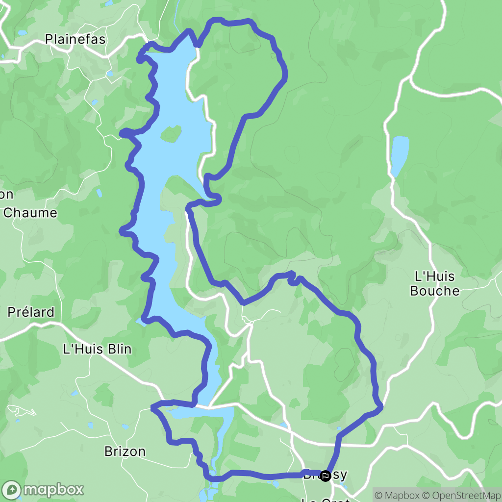Brassy : carte du parcours de randonnée - France