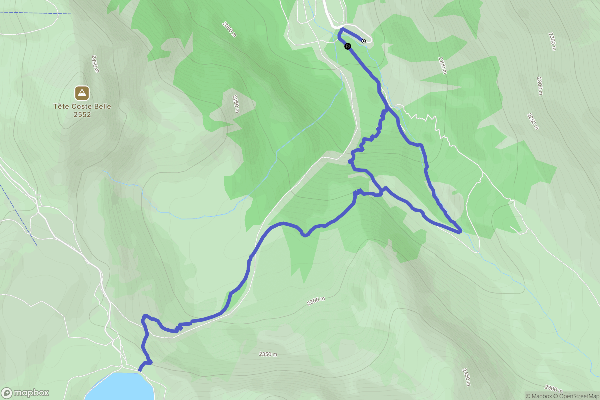 Fond de Chaurionde, Ceillac : carte du parcours de randonnée - France