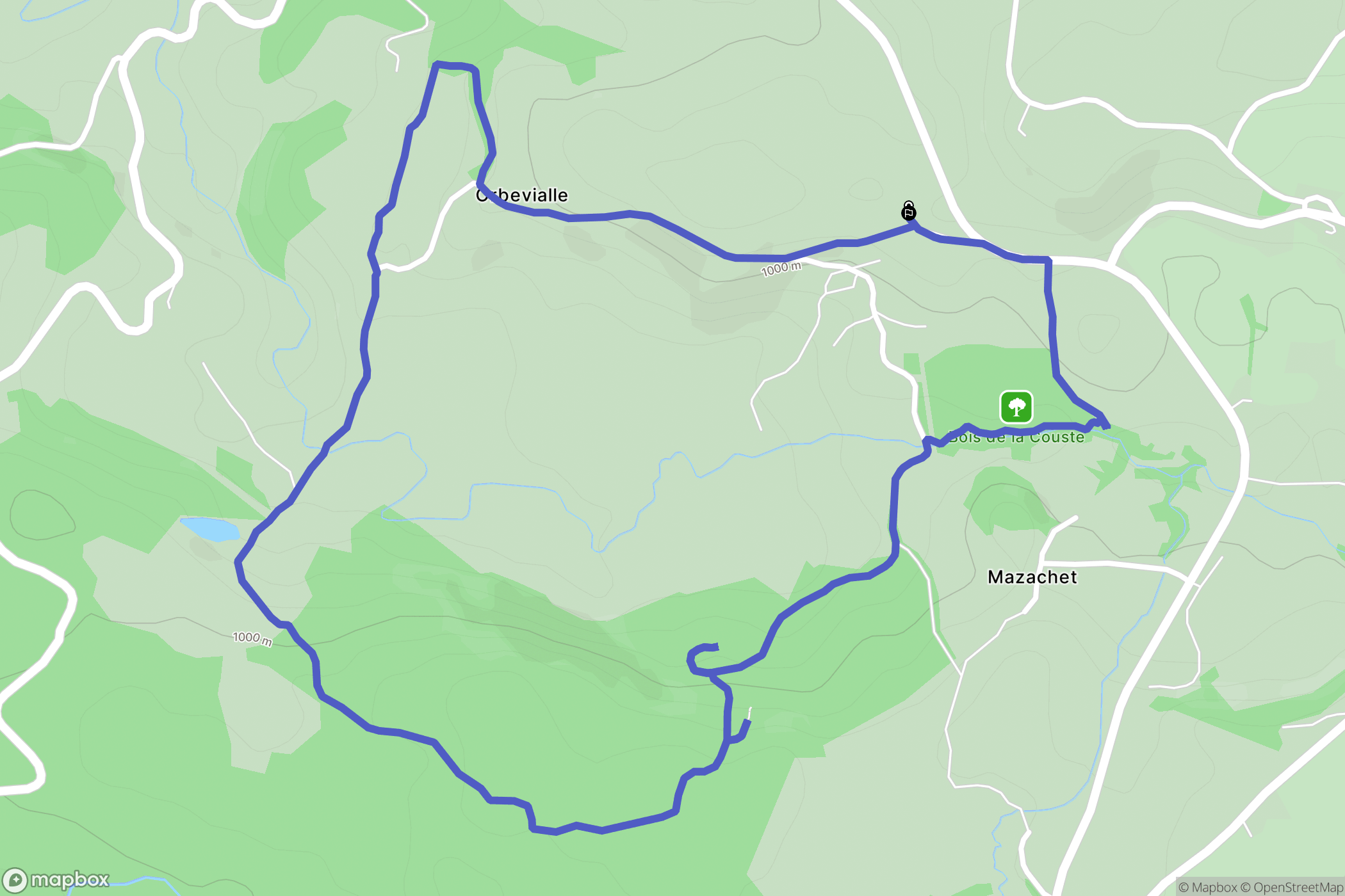Chastreix : carte du parcours de randonnée - France