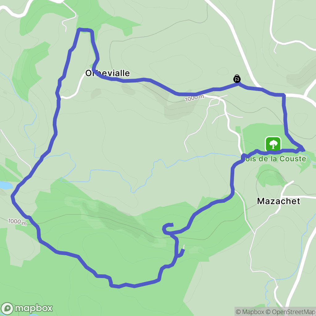 Chastreix : carte du parcours de randonnée - France