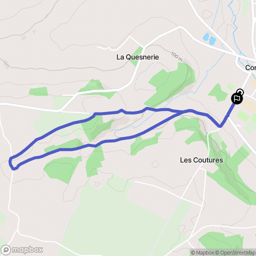 Cormeilles : carte du parcours de randonnée - France