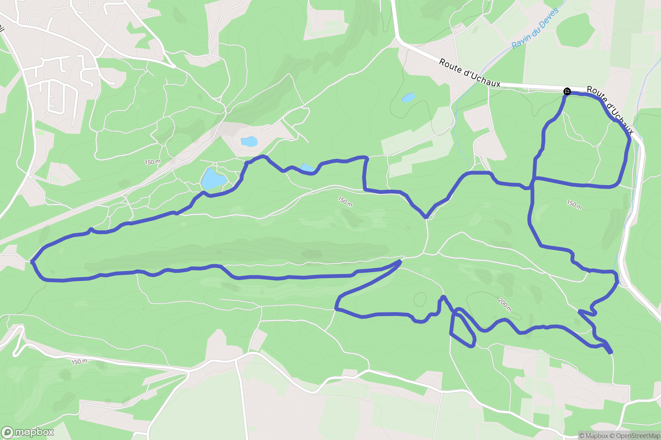 Bollène : carte du parcours de randonnée - France