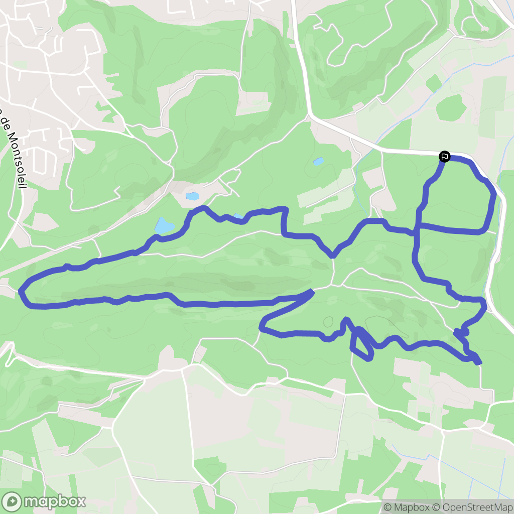 Bollène : carte du parcours de randonnée - France