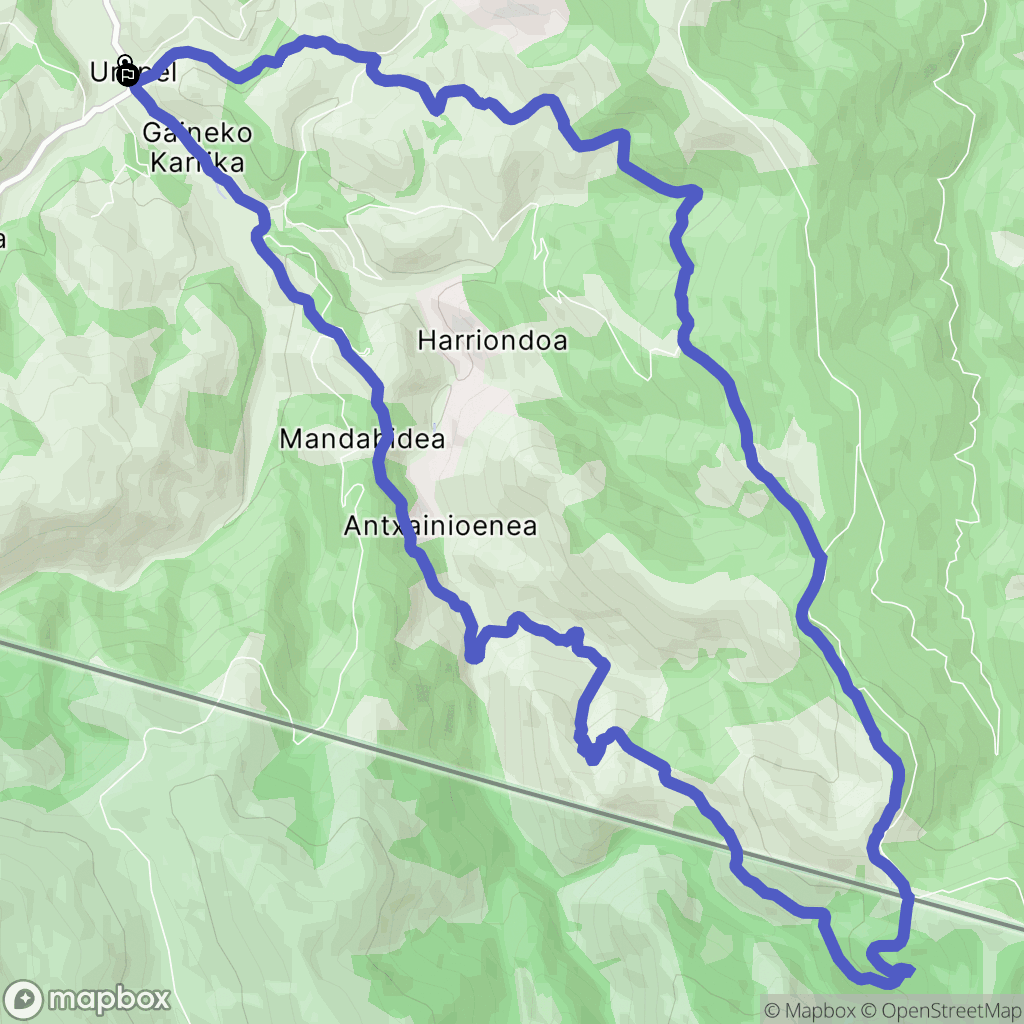 Urepel : carte du parcours de randonnée - France