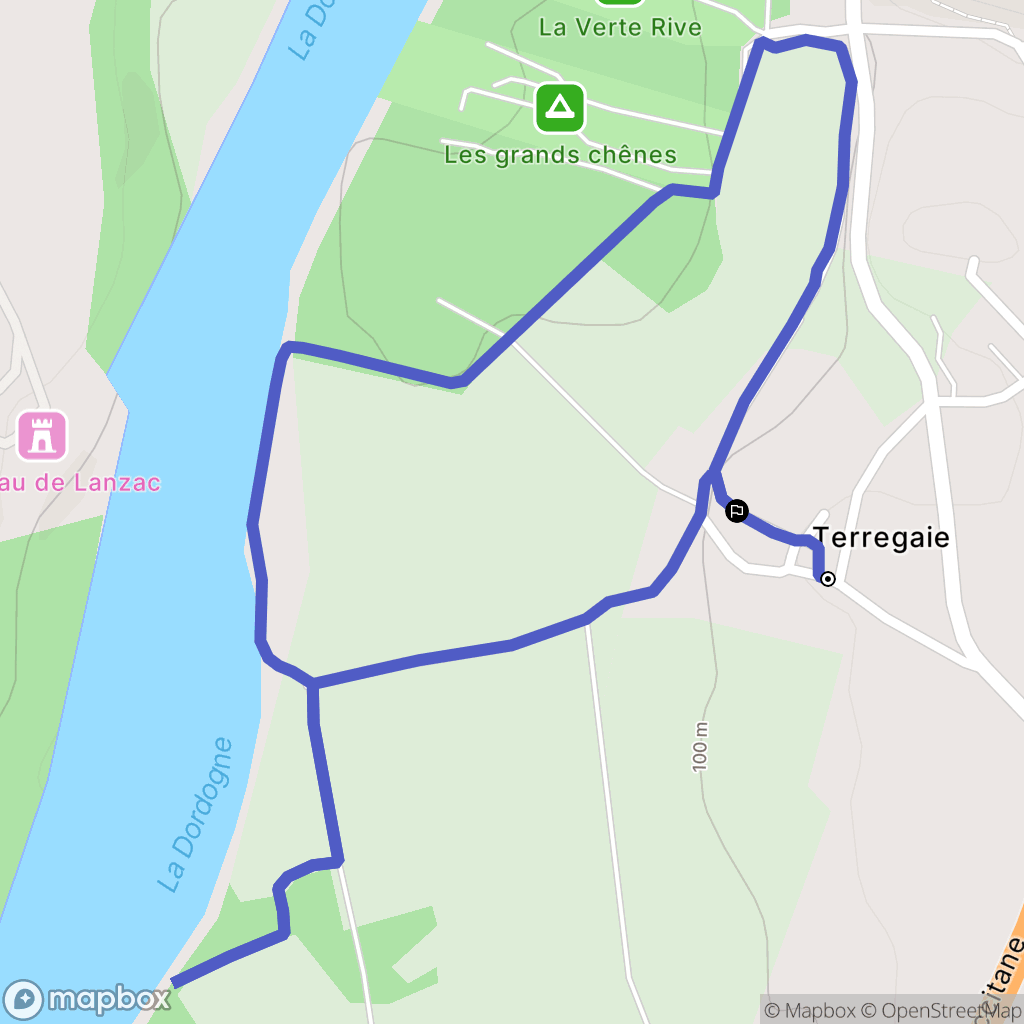 Pinsac : carte du parcours de randonnée - France