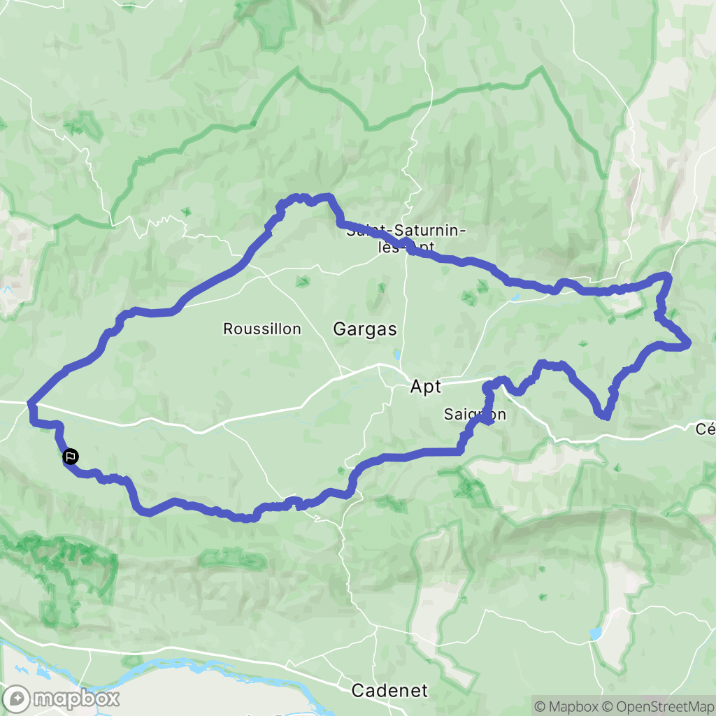 Oppède : carte du parcours de randonnée - France