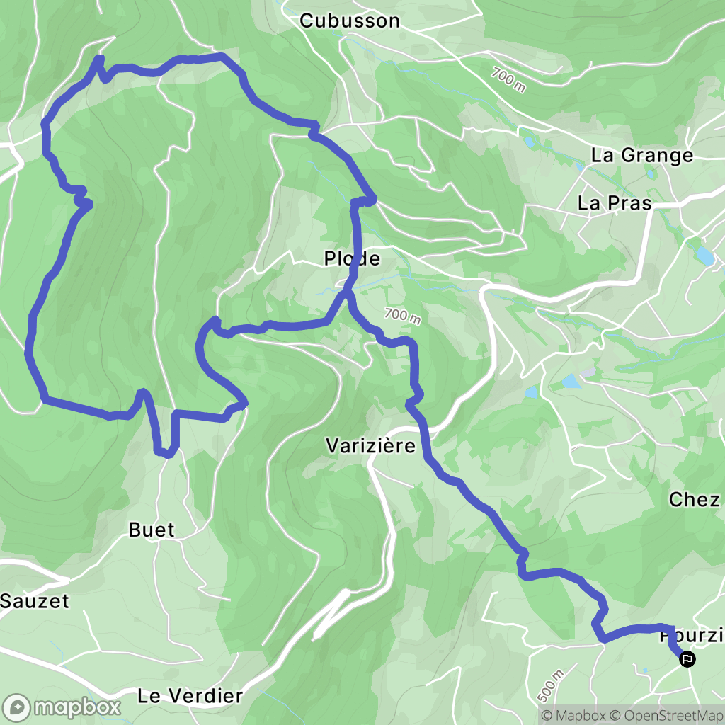 Saint-Appolinard : carte du parcours de randonnée - France