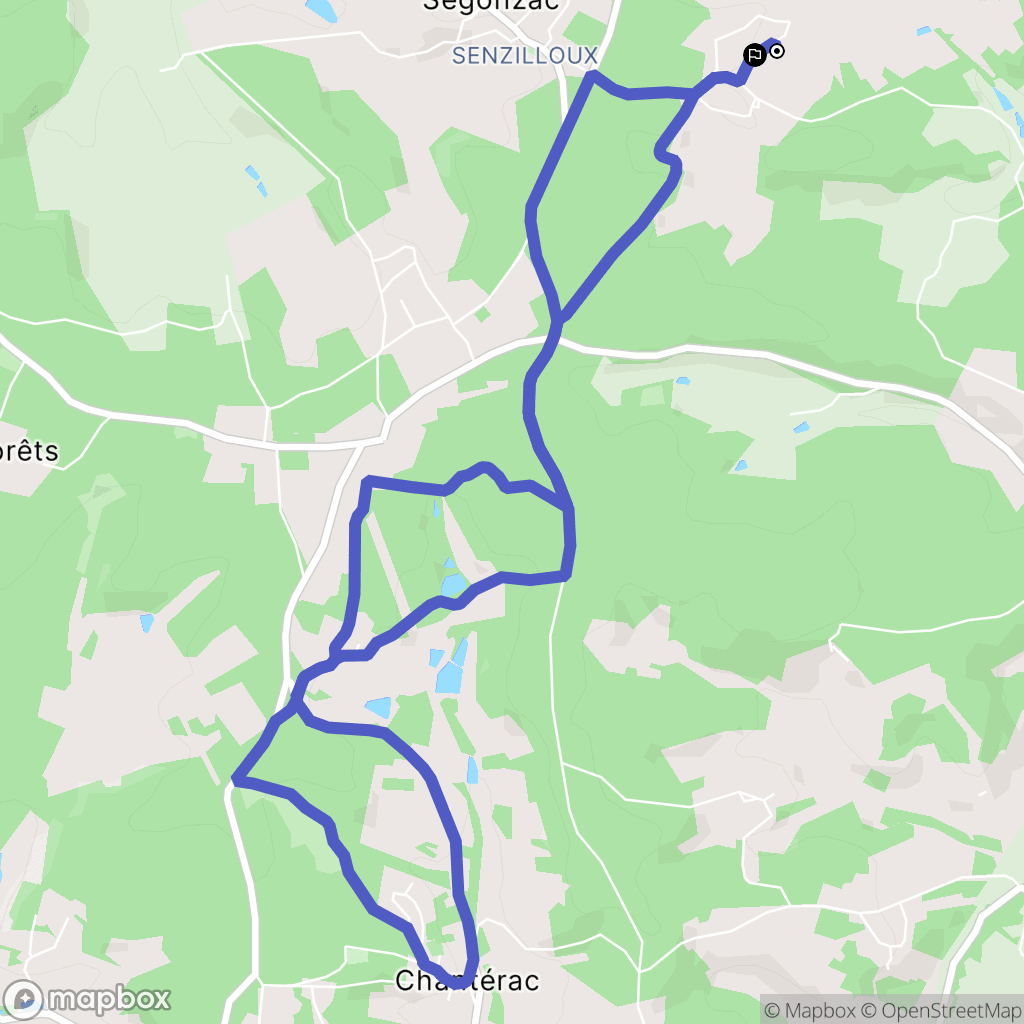Saint-Aquilin : carte du parcours de randonnée - France