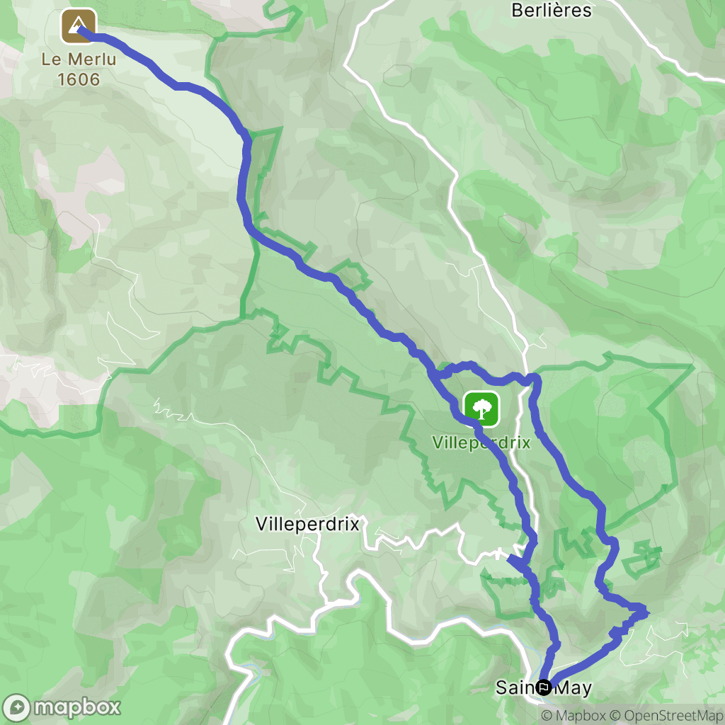 Saint-May : carte du parcours de randonnée - France