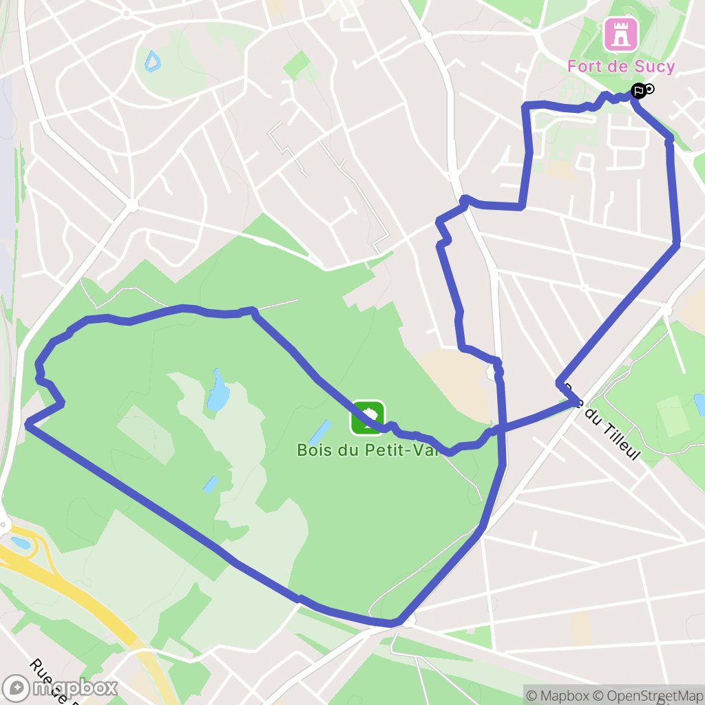 Sucy-en-Brie : carte du parcours de randonnée - France