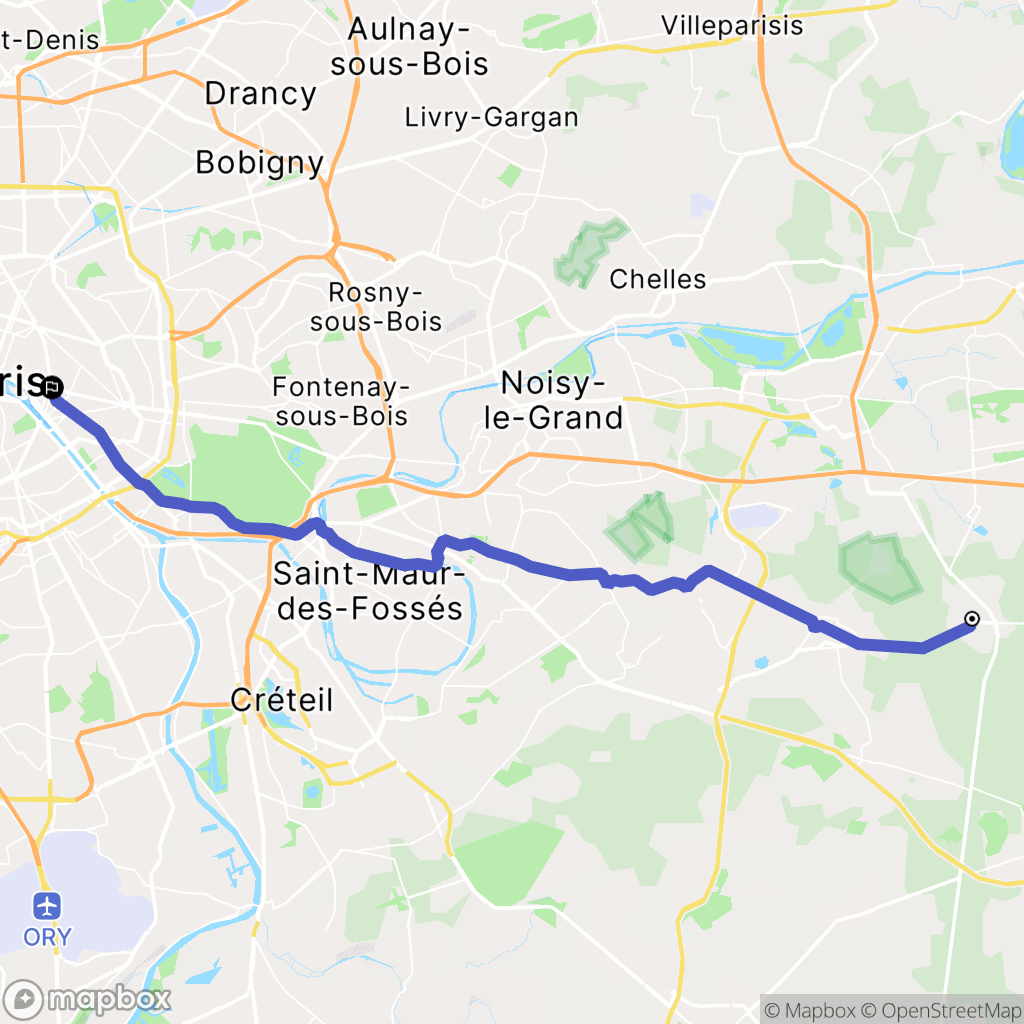 Pontcarré : carte du parcours de randonnée - France