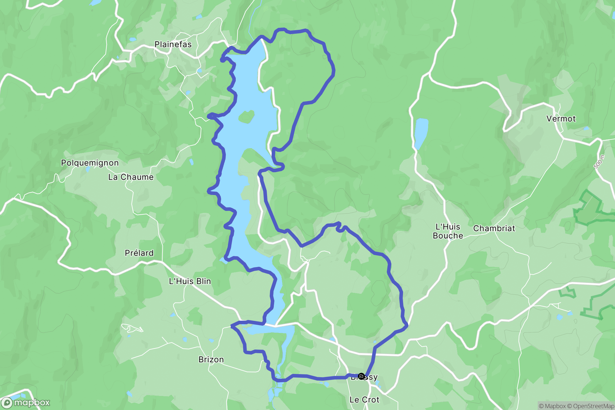 Brassy : carte du parcours de randonnée - France