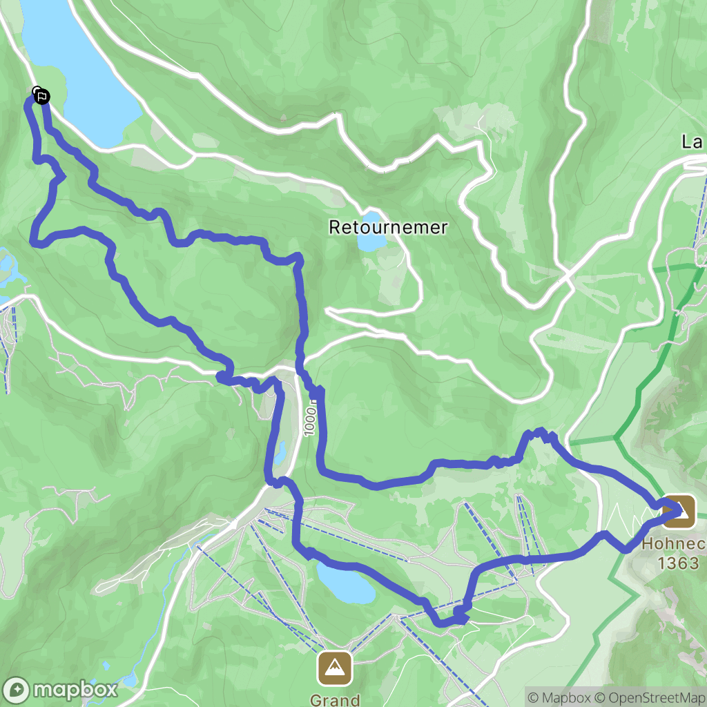 Xonrupt-Longemer : carte du parcours de randonnée - France