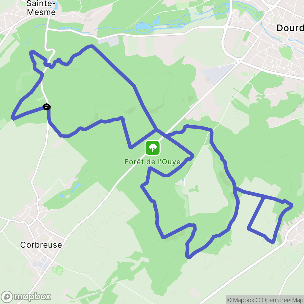 Corbreuse : carte du parcours de randonnée - France