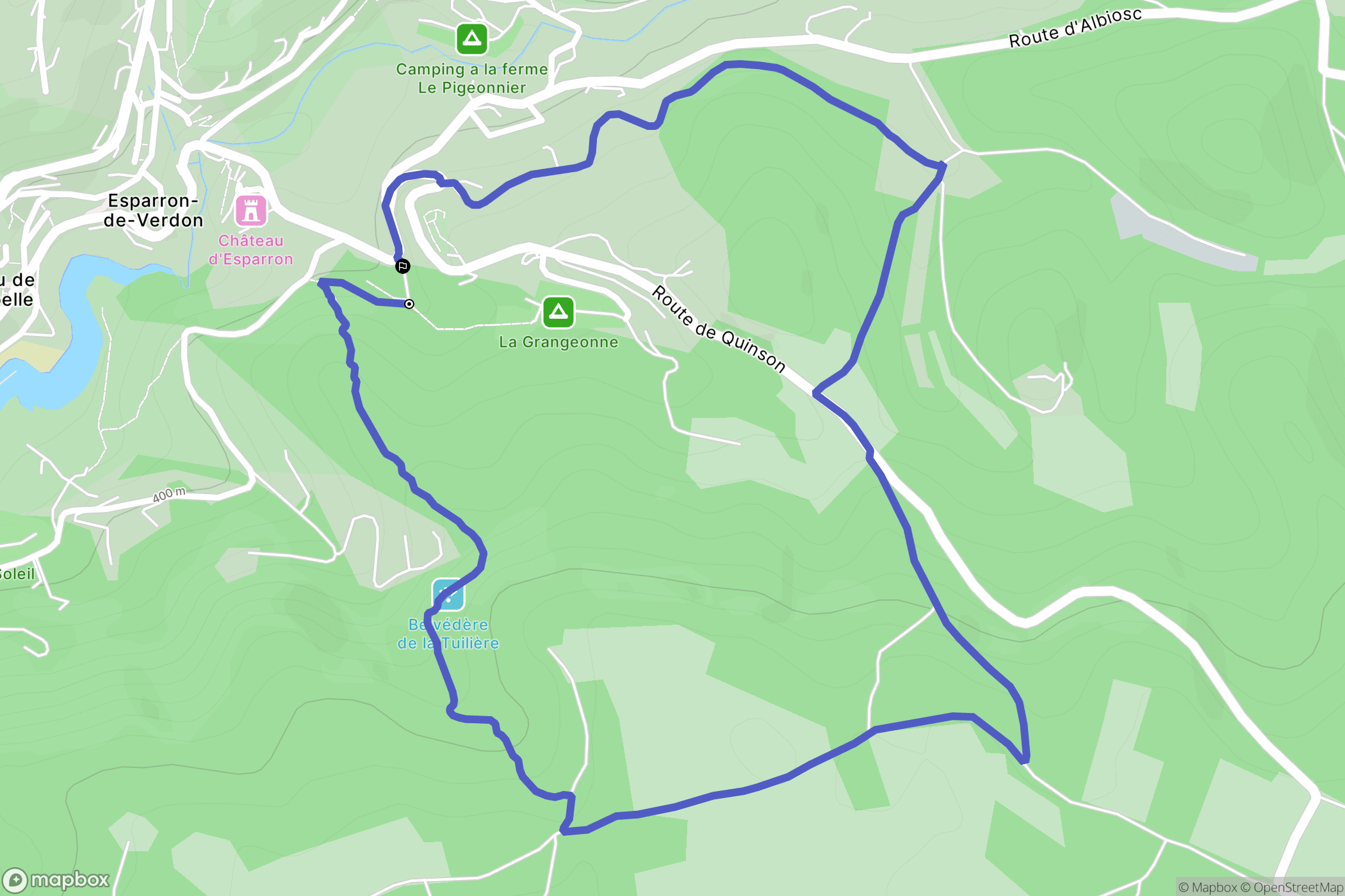 Esparron-de-Verdon: routekaart voor buitenactiviteiten - France