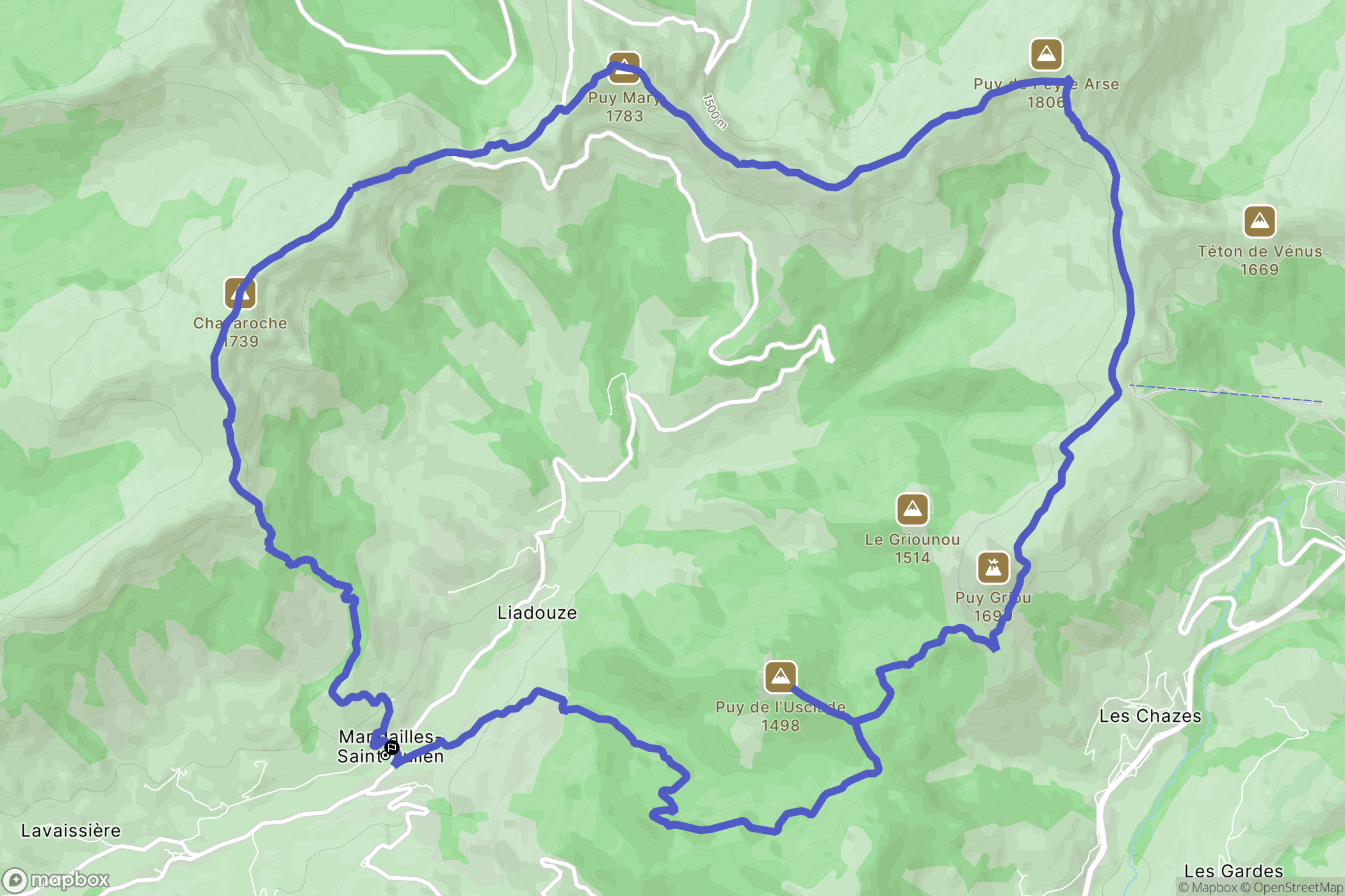 Mandailles-Saint-Julien: routekaart voor buitenactiviteiten - France
