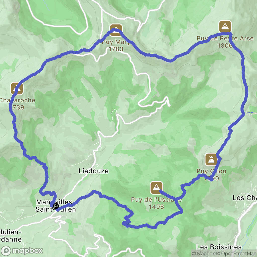 Mandailles-Saint-Julien: routekaart voor buitenactiviteiten - France