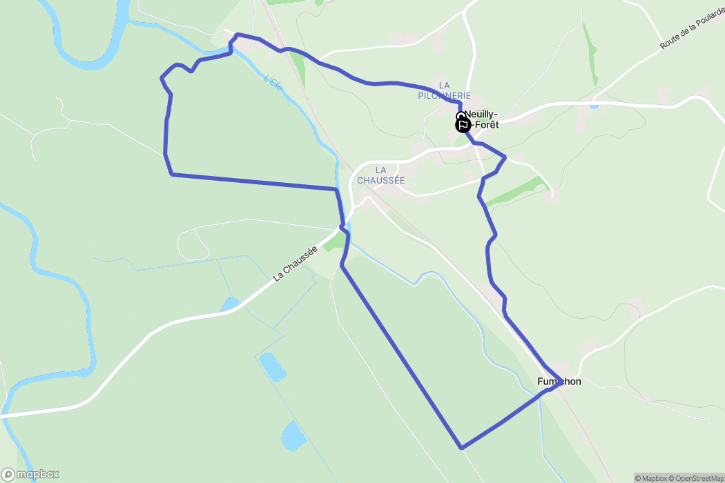 Neuilly-la-Forêt : carte du parcours de randonnée - France