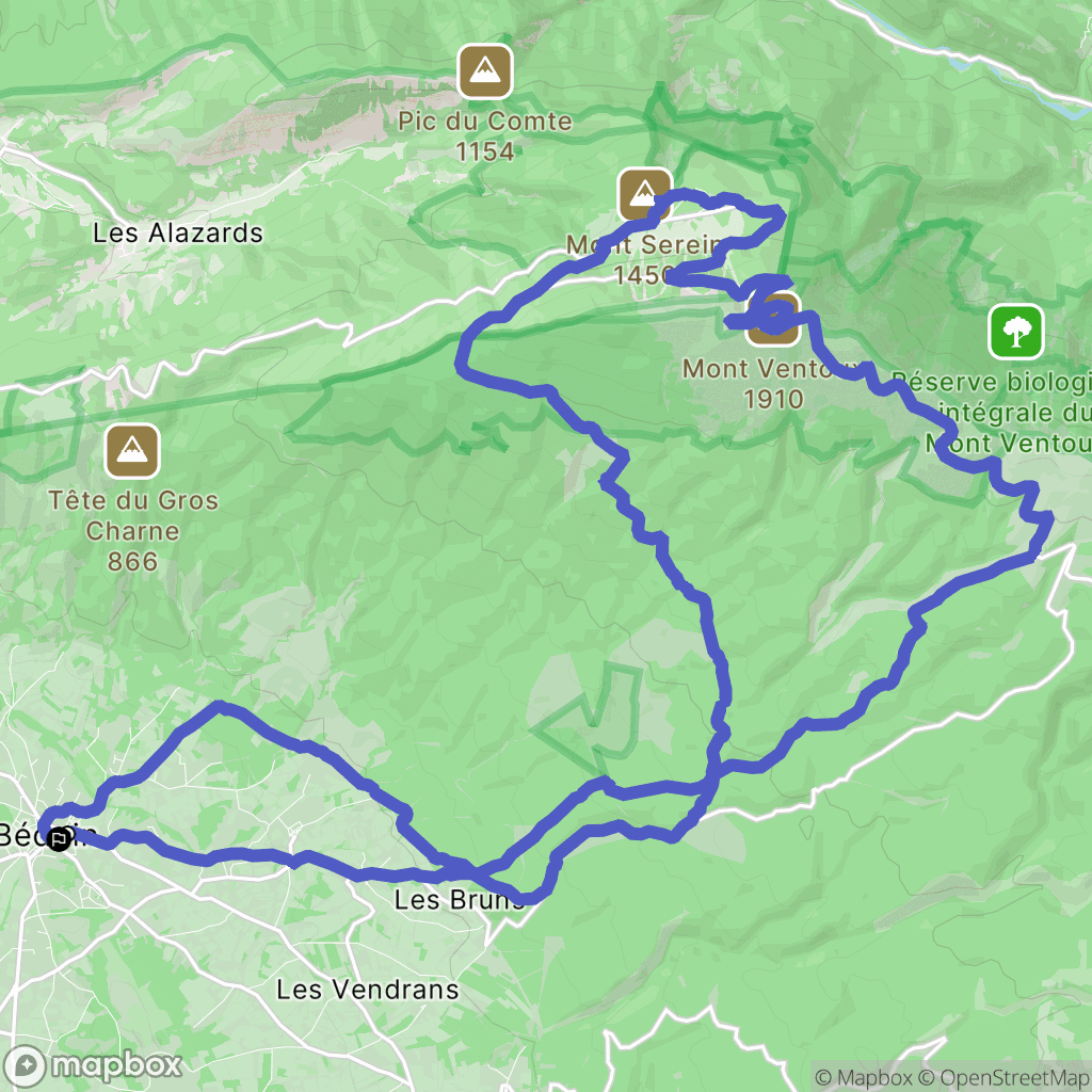 Bédoin: routekaart voor buitenactiviteiten - France