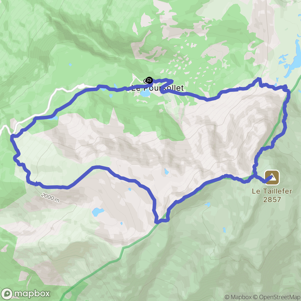 Le Poursollet, Livet-et-Gavet : carte du parcours de randonnée - France