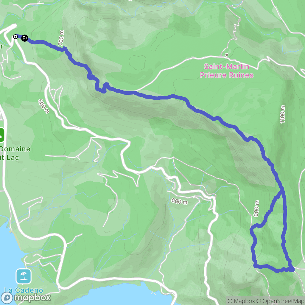 Moustiers-Sainte-Marie : carte du parcours de randonnée - France