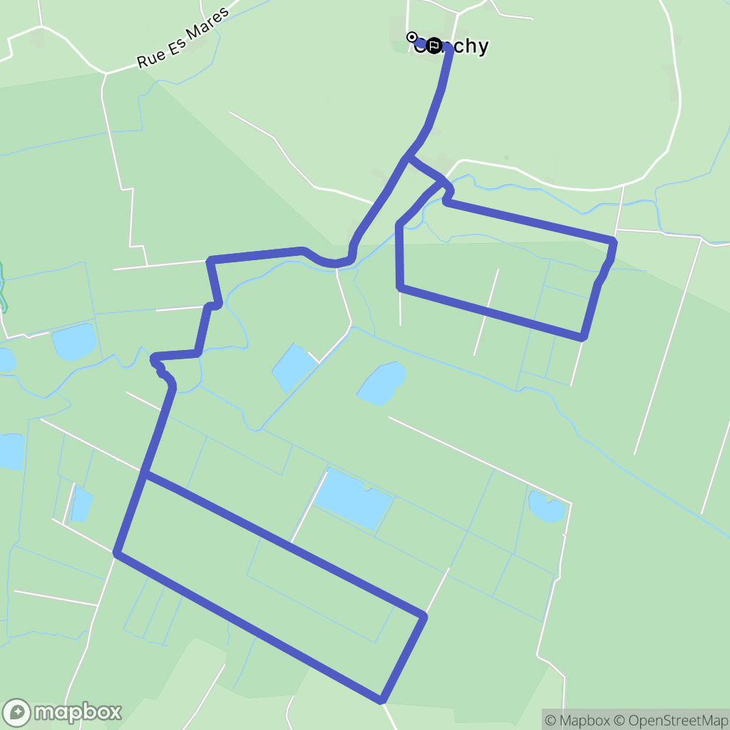 Canchy : carte du parcours de randonnée - France