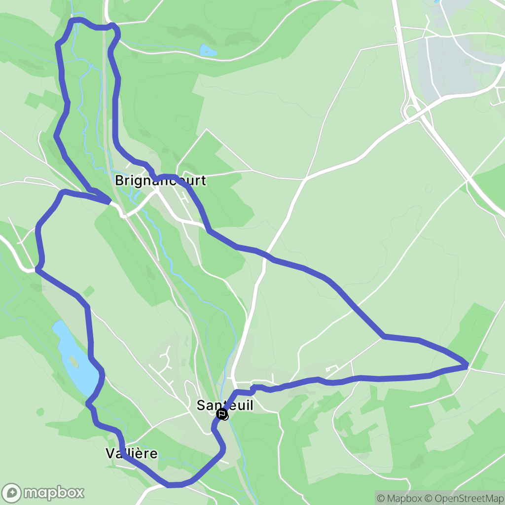 Santeuil : carte du parcours de randonnée - France