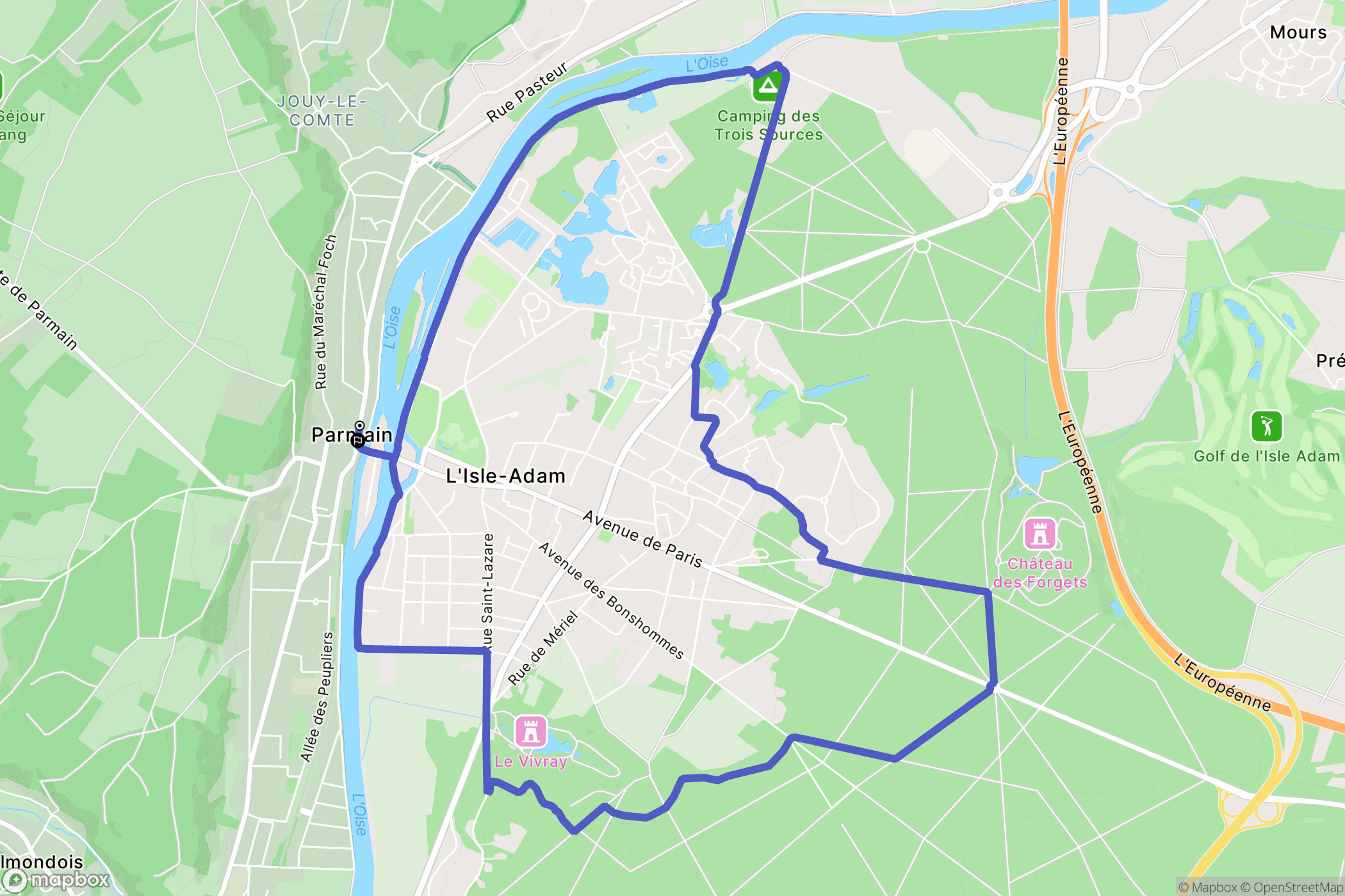 L'Isle-Adam: routekaart voor buitenactiviteiten - France