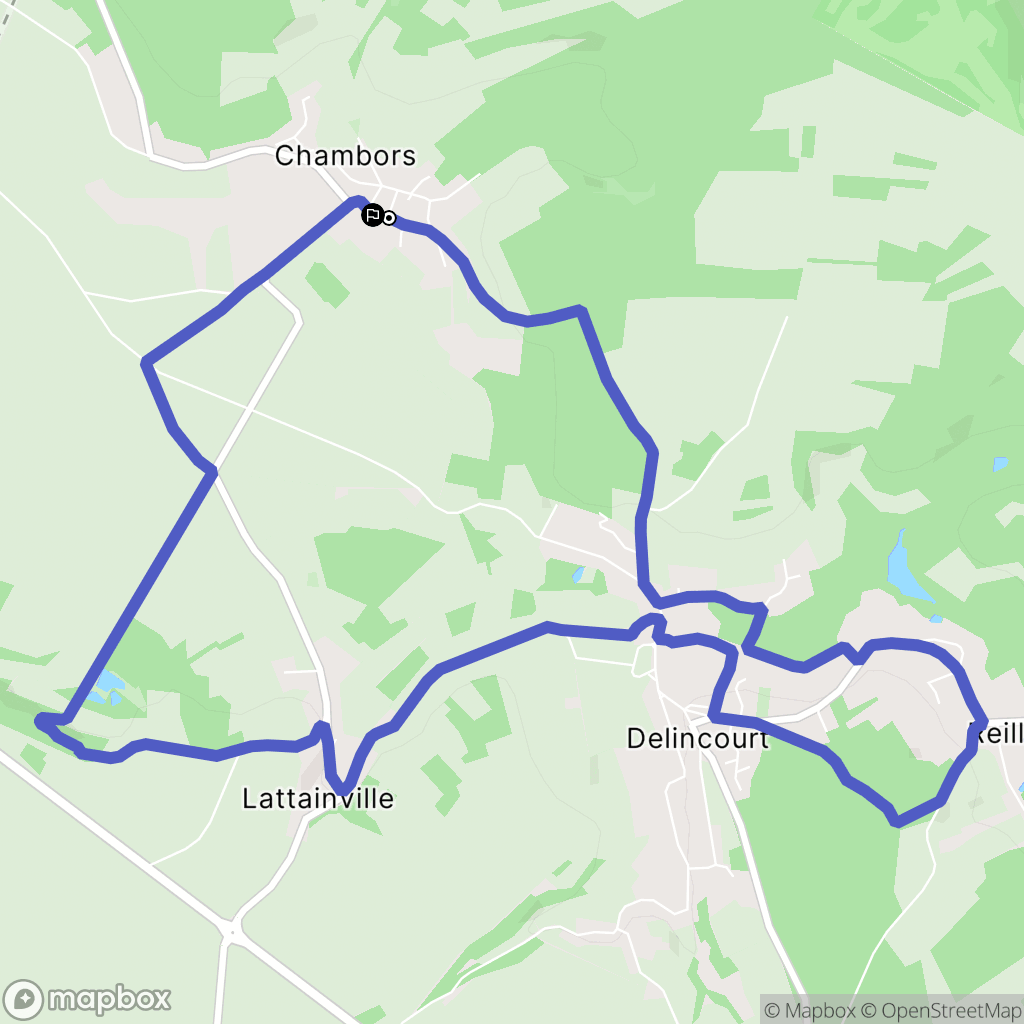 Chambors : carte du parcours de randonnée - France