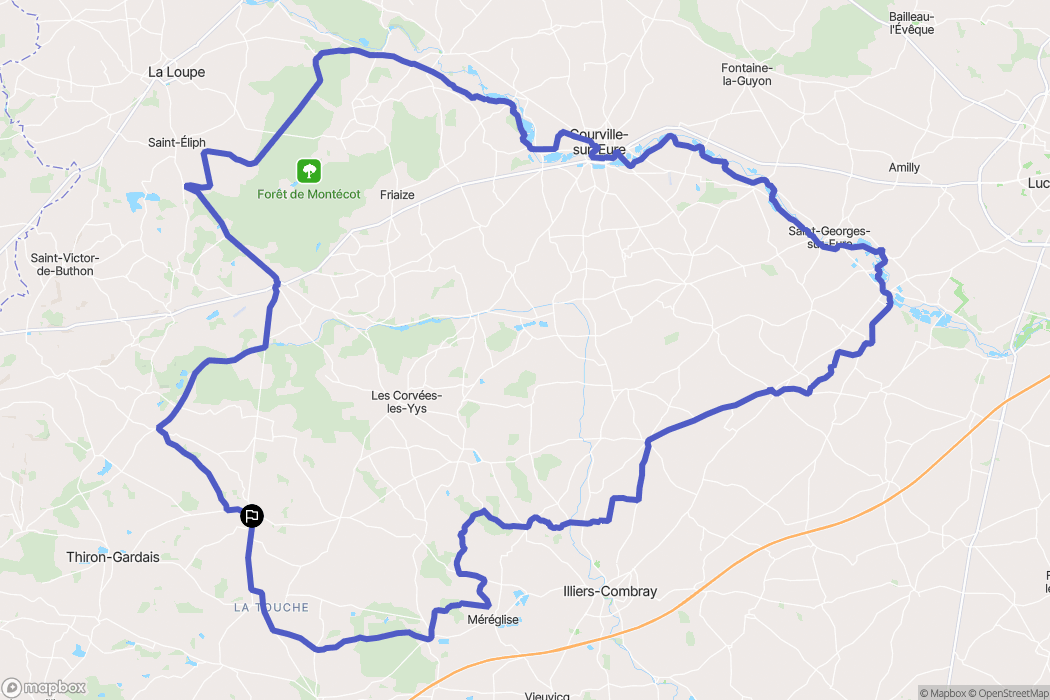 Combres : carte du parcours de randonnée - France