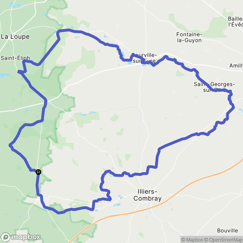 Combres : carte du parcours de randonnée - France